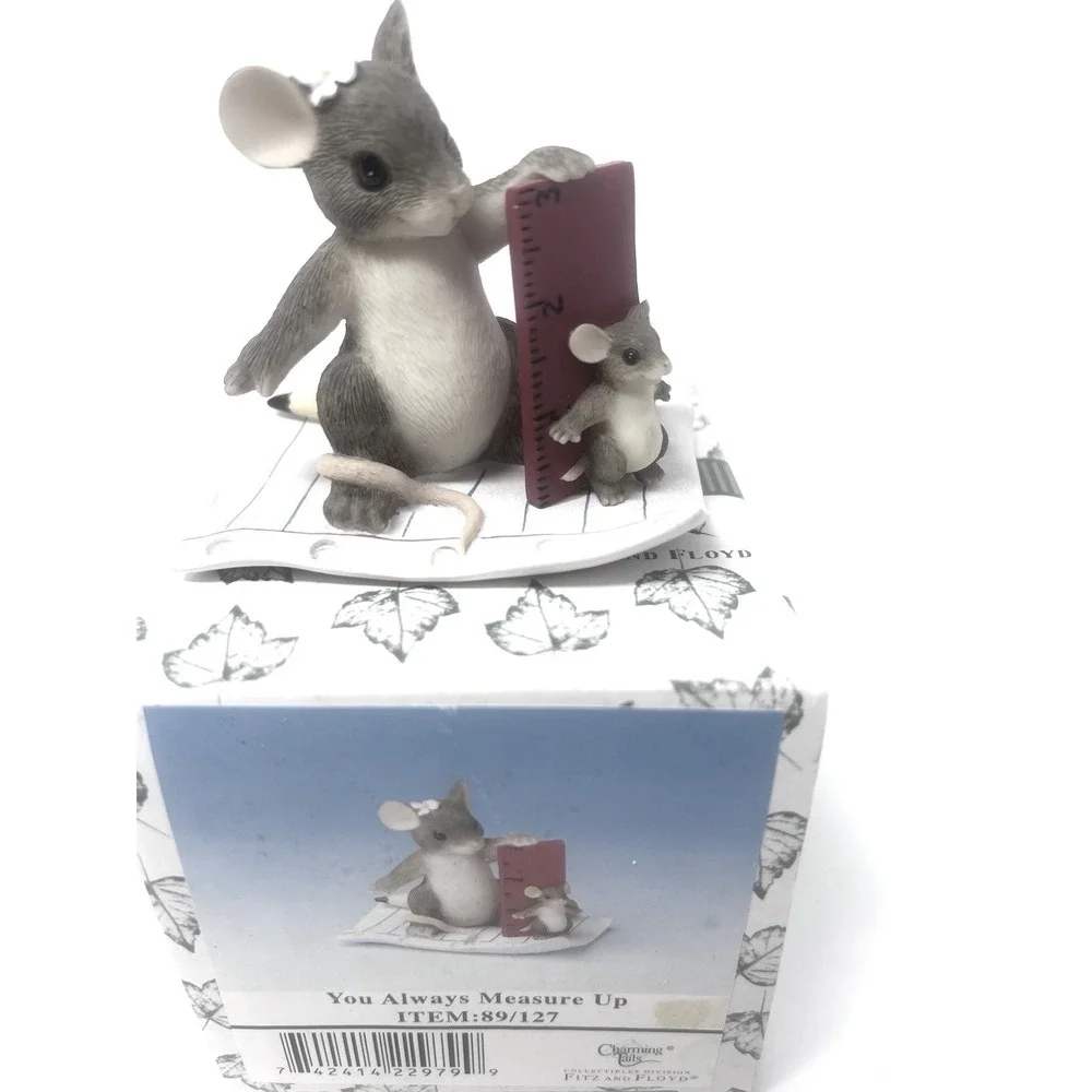 Charming Tails You Always Measure Up 89/127 Fitz Floyd Dean Griff Mouse Box